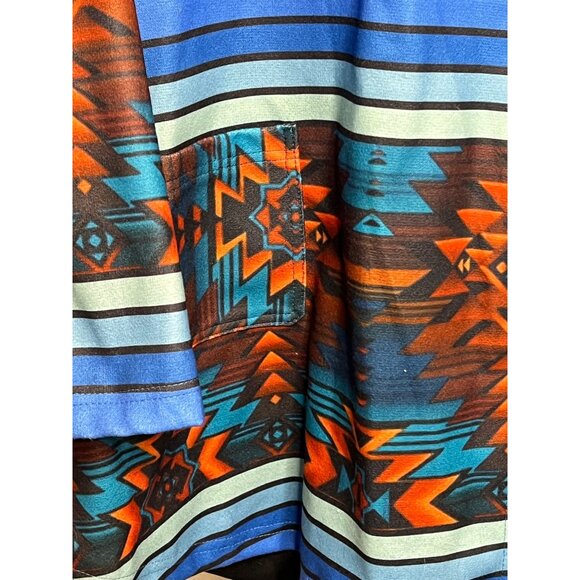 Women’s Yellowstone Jacket Poncho 3XL Pockets Hood Aztec Bell Sleeves - Picture 3 of 12